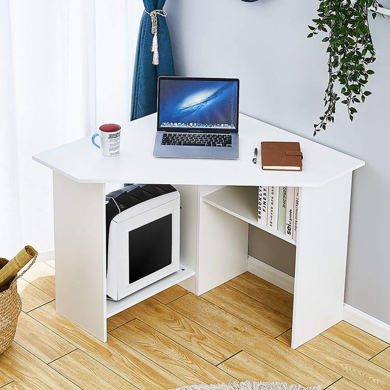 Corner Computer Desk, White