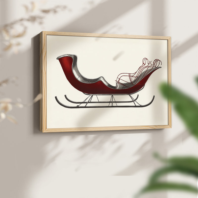 Art de Noël - DCCCLXIV - Reproduction encadrée - Restickable, Naturel, H 11 po x l 14 po
