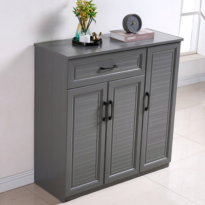 Grey Aluminum Shoe Storage