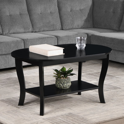 Carbin 36" Oval Coffee Table with Shelf