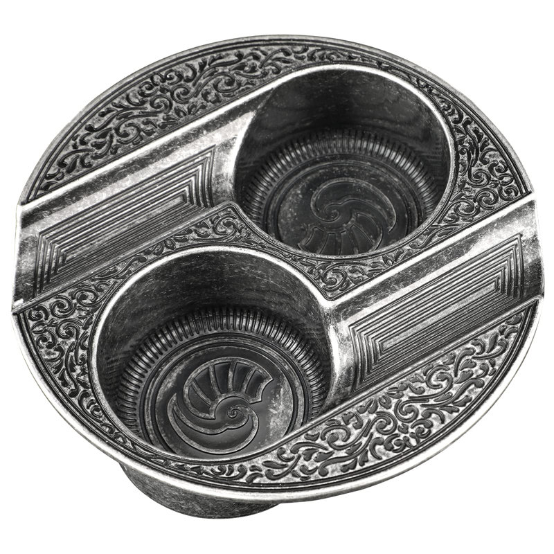 Cendrier à cigares en métal, cendriers, argent, Argent