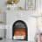 White Solid Wood Freestanding Fireplace