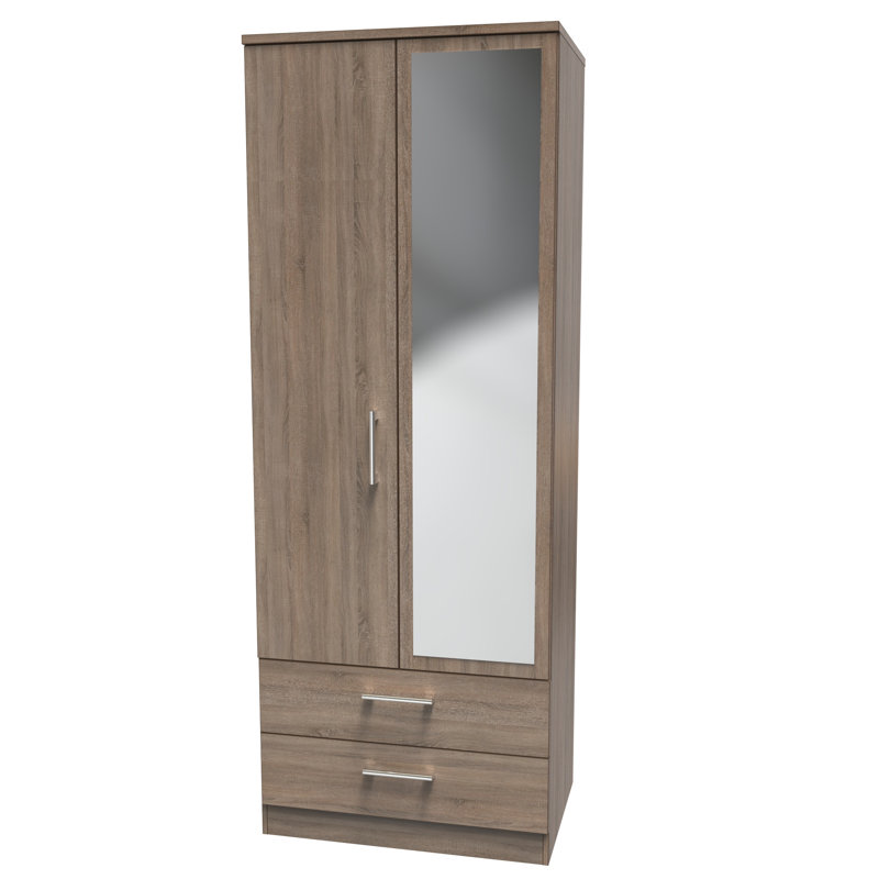 Fully Assembled Devon 2 Door Wardrobe, Darkolino Oak