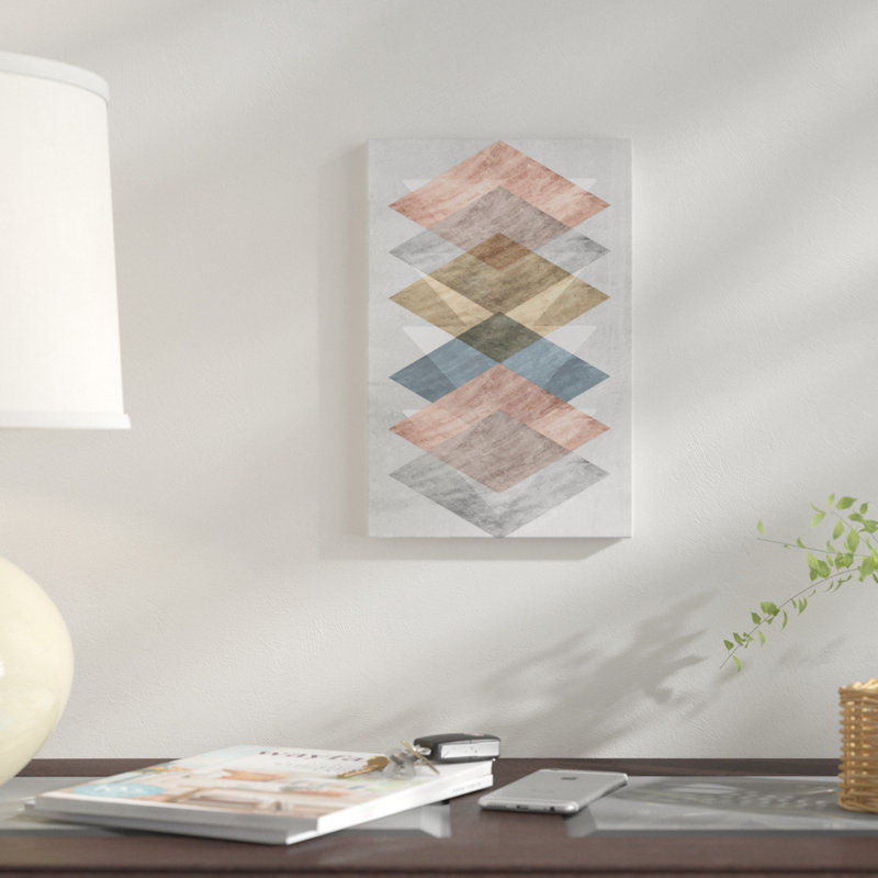 «Diamond Allign II», impression sur toile, H 26 po x l 18 po x P 1,5 po, Toile tendue, Pas de tapis