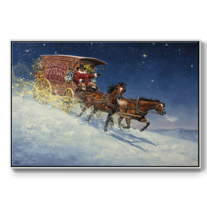 Nick of Time - reproduction de cadre flottant sur toile, H 17 po x l 25 po x P 2 po, Blanc