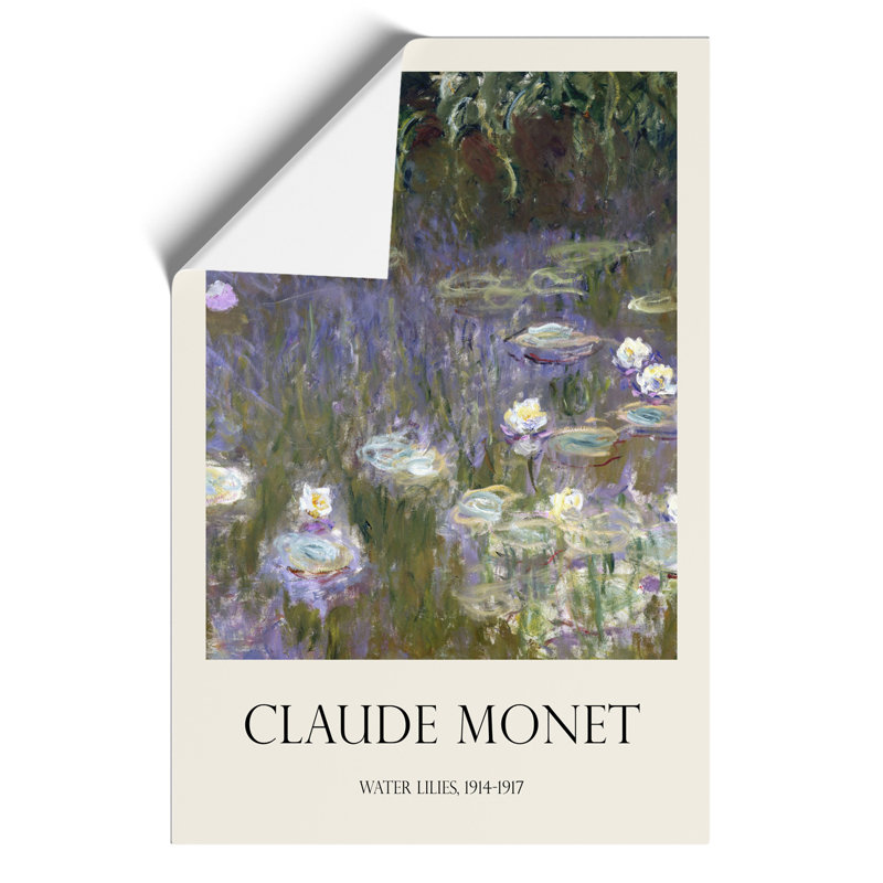Water Lilies Lily Pond Print by Claude Monet - Frameless Print, 30cm H x 21cm W x 0.1cm D