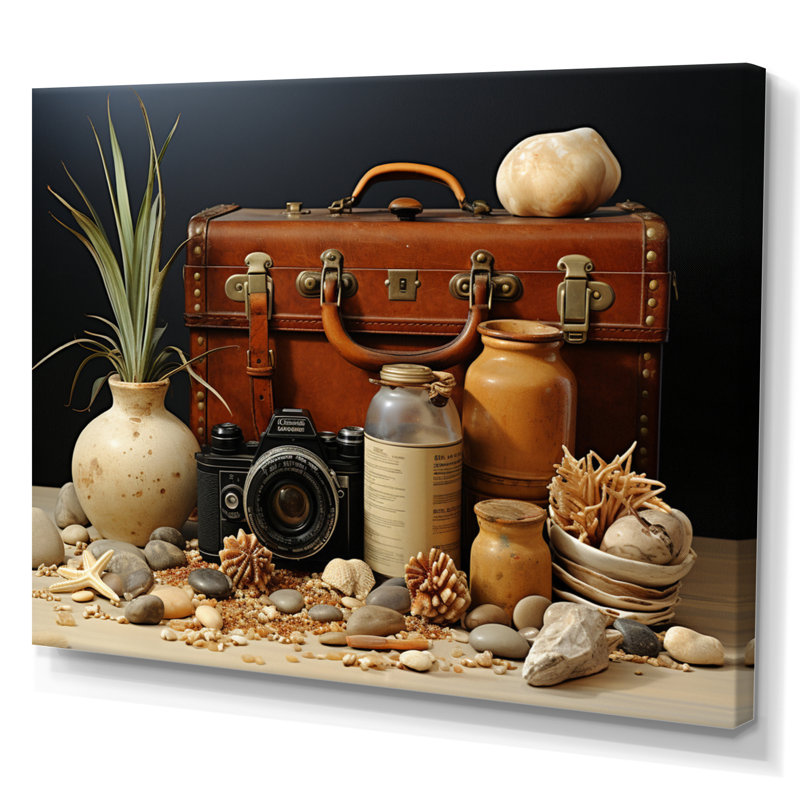 Beach Travels Collage I - impression, H 16 po x l 32 po x P 1 po, Toile tendue
