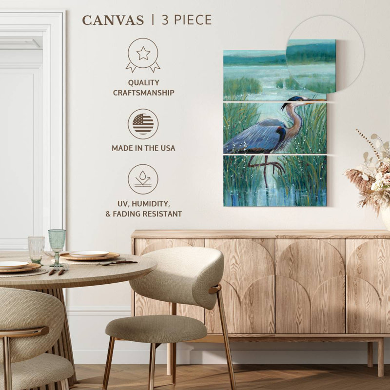 Brampt Wetland Heron I, 32" H x 20" W