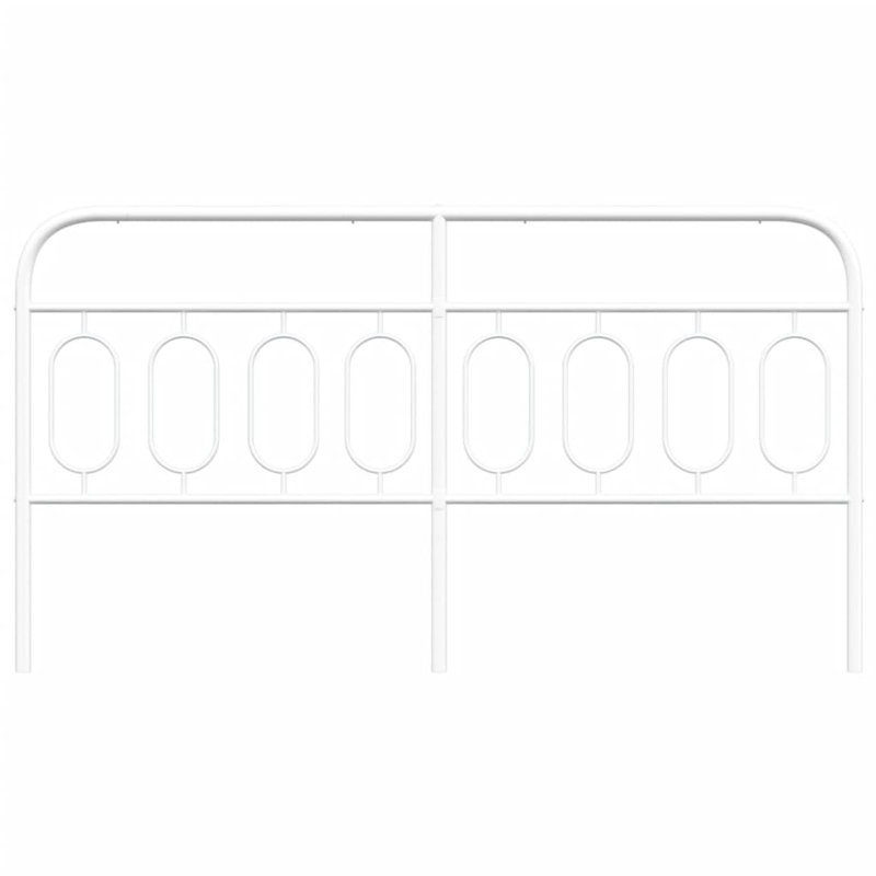 Vidaxl Metal Headboard, 100cm H x 187cm W x 3cm D, White