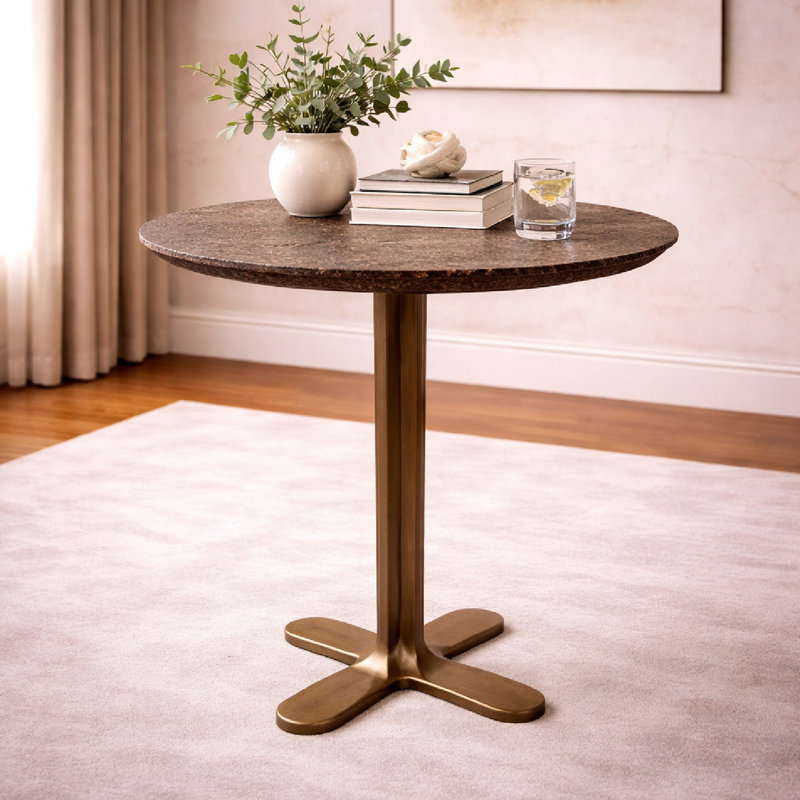 Revelin Round Solid Wood Dining Table, 41" H x 31" W x 31" D