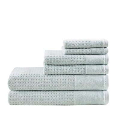Ensemble de 6 serviettes de bain en coton jacquard antimicrobien