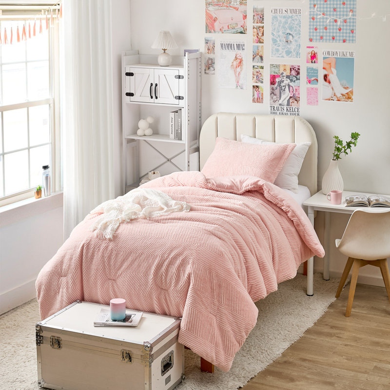 Peak of Cozy - Coma Inducer Oversized Comforter Set, Twin Extra Long Comforter + 1 Standard Sham, Pink