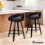 Swivel Upholstered Counter Stool with Metal Frame