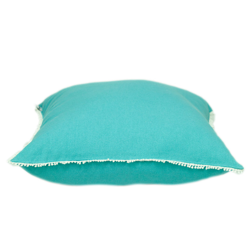Parkland Collection Transitional Solid Blue Square 20" x 20" Pillow, 20" x 20", Blue