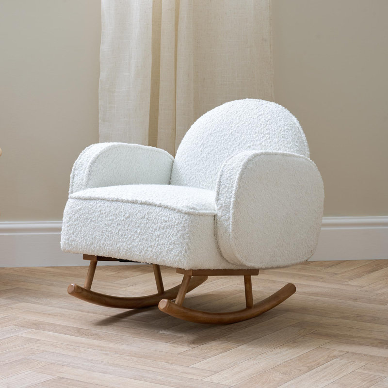 Micah Mini Me Children's Rocking Chair Boucle Blush, Cream