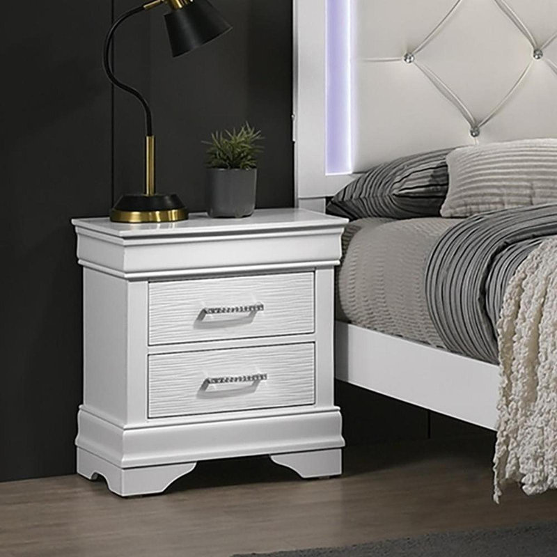 Table de chevet moderne et élégante avec table de chevet blanche 1Pc