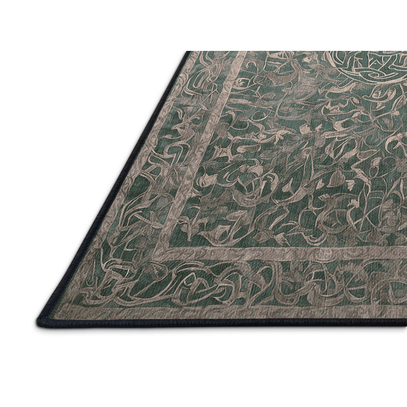 Tapis gris lavable à la machine, Rectangle 6 pi x 9 pi