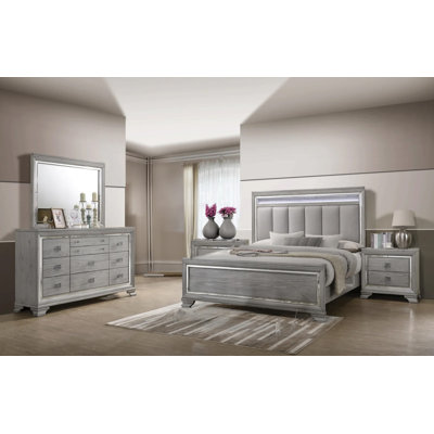 Alyncia 5-2_Elsa LED Upholstered Panel Bedroom Set by Darby Home Co
