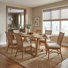 Dining Set - Bedford Rectangular A Base Dining Table - Brushed Smoke - Tatum Rattan Side Chair - Canary Brown
