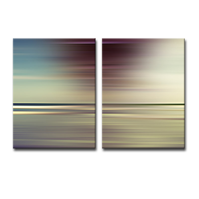 «Blur Stripes», ensemble de 2 impressions sur toiles, H 16 po x l 24 po x P 1,5 po