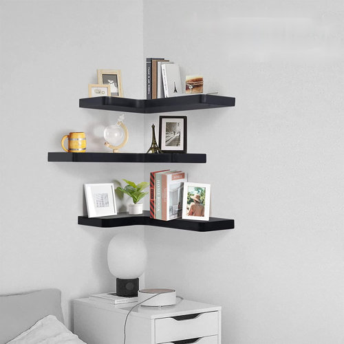 Ebern Designs Offir 3 Piece Paulownia Floating Shelf | Wayfair