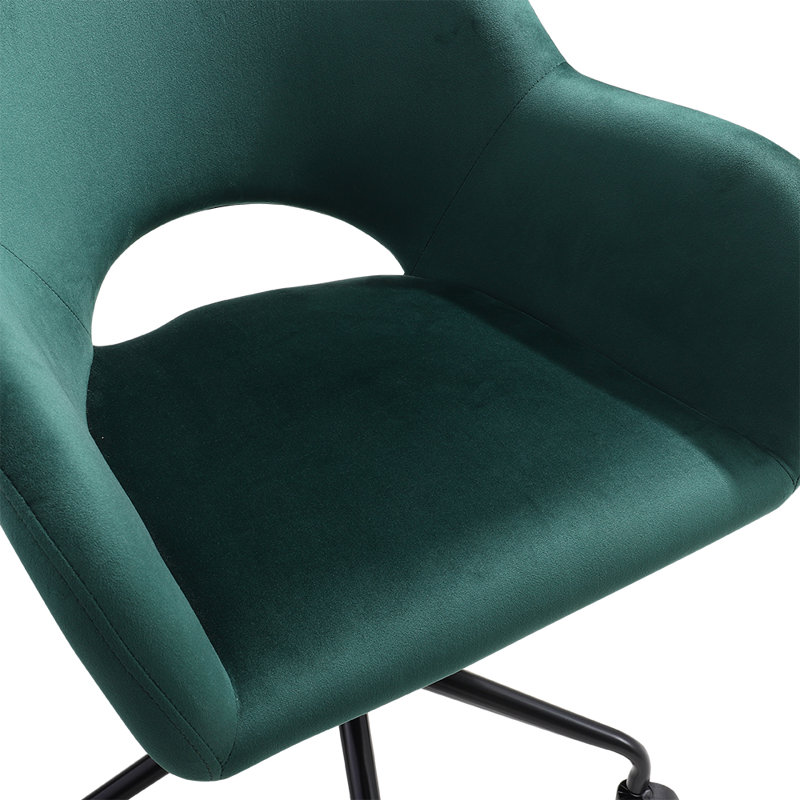 Lanston Velvet Office Chair, Green
