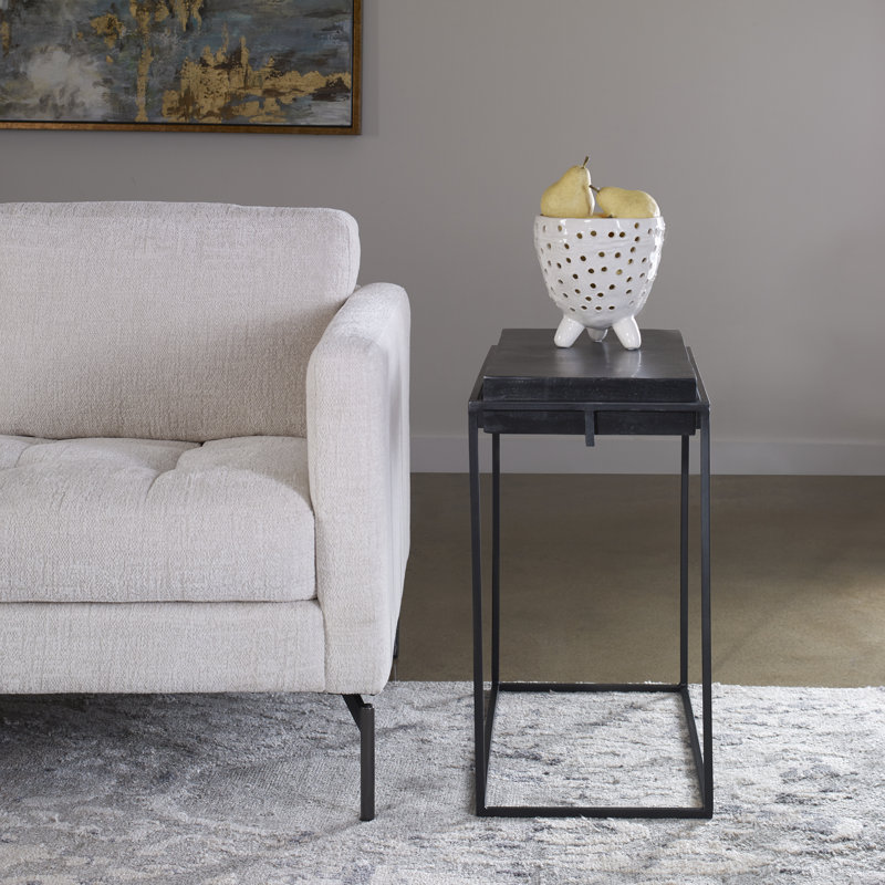 Leonida Rectangular Iron End Table