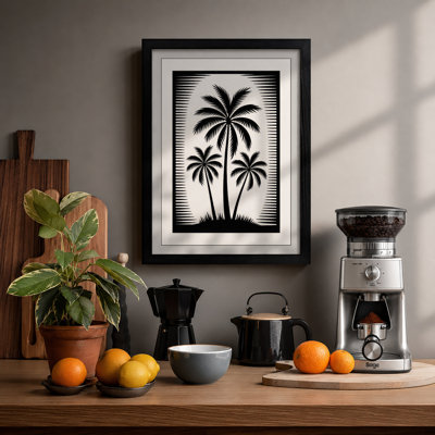 Three Palms Tropical - Framed Print