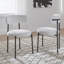 Chaise d'appoint rembourrée en métal Abyade