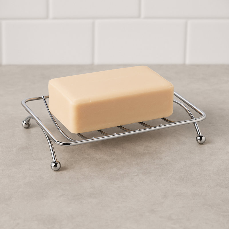 Porte-savon en métal, Chrome