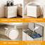 135L Large Stackable Storage Box with Wheels & Lids, Foldable Rolling Plastic Container for Home Toy Clothing Organization