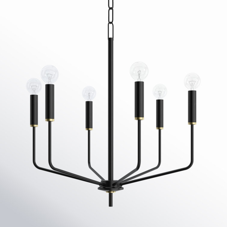 Bashford 6 Light Metal Dimmable Chandelier