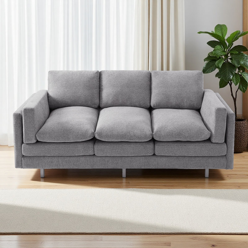 Canapé 3 places 79,5 po Modern, Gris clair