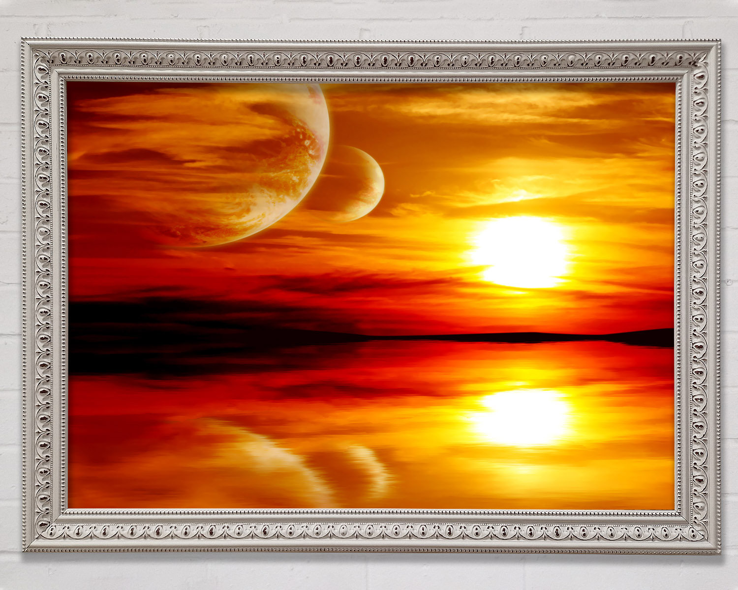 Bright Star Stunning Planet Sunset - Single Picture Frame Art Prints ...