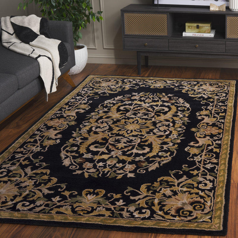Balthrop Hand Tufted Wool Oriental Rug, Rectangle 5' X 8'