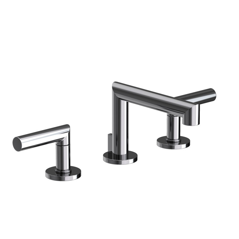 Kirsi Widespread Bathroom Faucet with Drain Assembly, Midnight Chrome