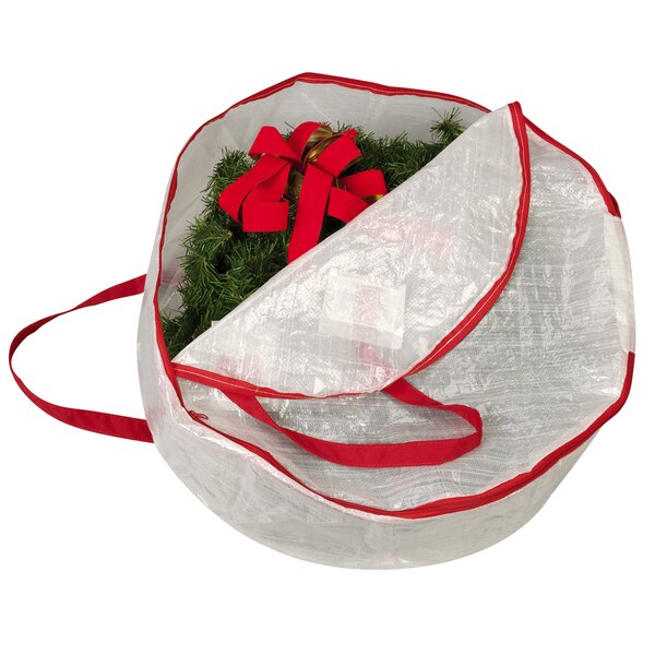 Hearth & Harbor Christmas Hard Shell Wreath Storage Bag - 36 Wreath