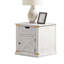 Table de bout de style rustique blanc antique avec table de bout et tiroirs