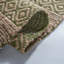 Tapis vert / naturel tissé à plat à motif géométrique Sottile-1681267907