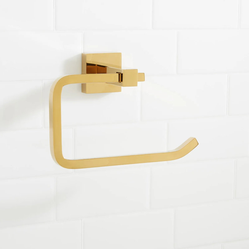 Albury Collection Wall-Mount Toilet Paper Holder, Polished Brass