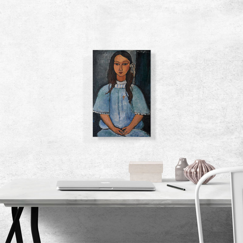"Alice 1919" par Amedeo Modigliani, reproduction d'art sur toile tendue, H 18 po x l 12 po x 1,5 po