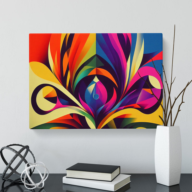 Cosmopolitan Abstract Art - Wrapped Canvas, 35cm H x 50cm W x 3cm D