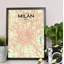 Milan City Map - No Frame Print-1849804756