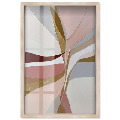 Décoration murale dorée bohème Golden Split I par Art Remedy, cadre blond, 20 x 30