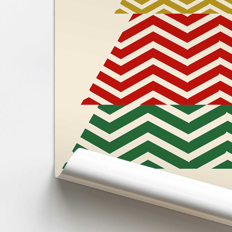 Arbre de Noël Bauhaus, Papier, H 10 po x l 8 po