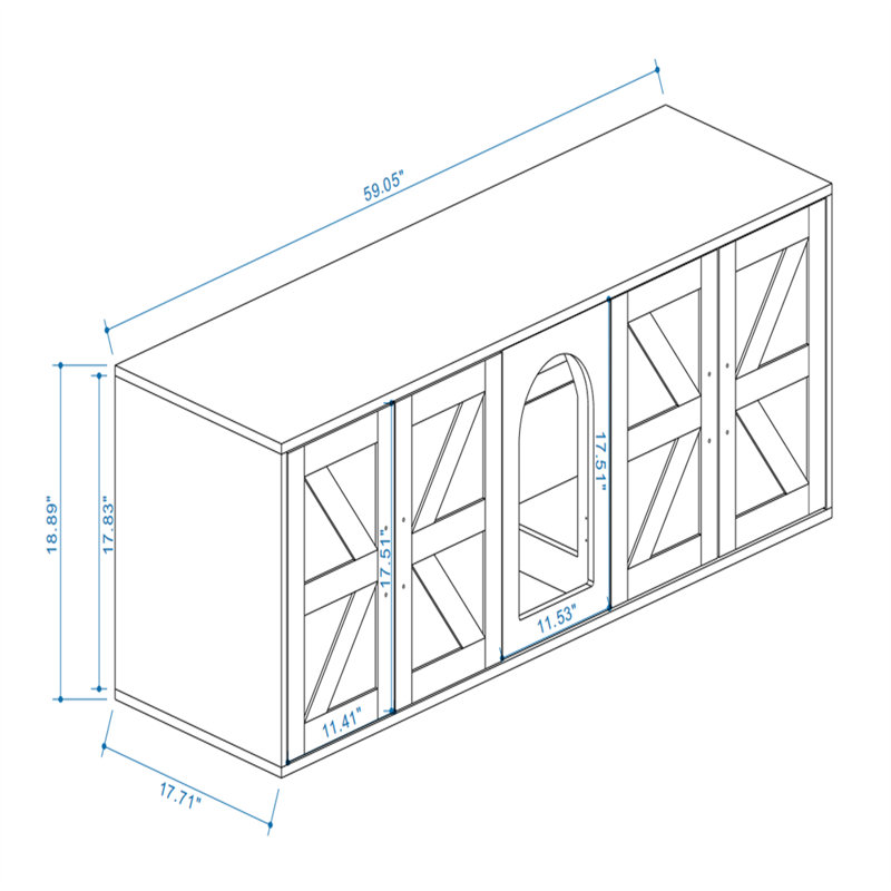 Litter Box Enclosure For 2 Cats