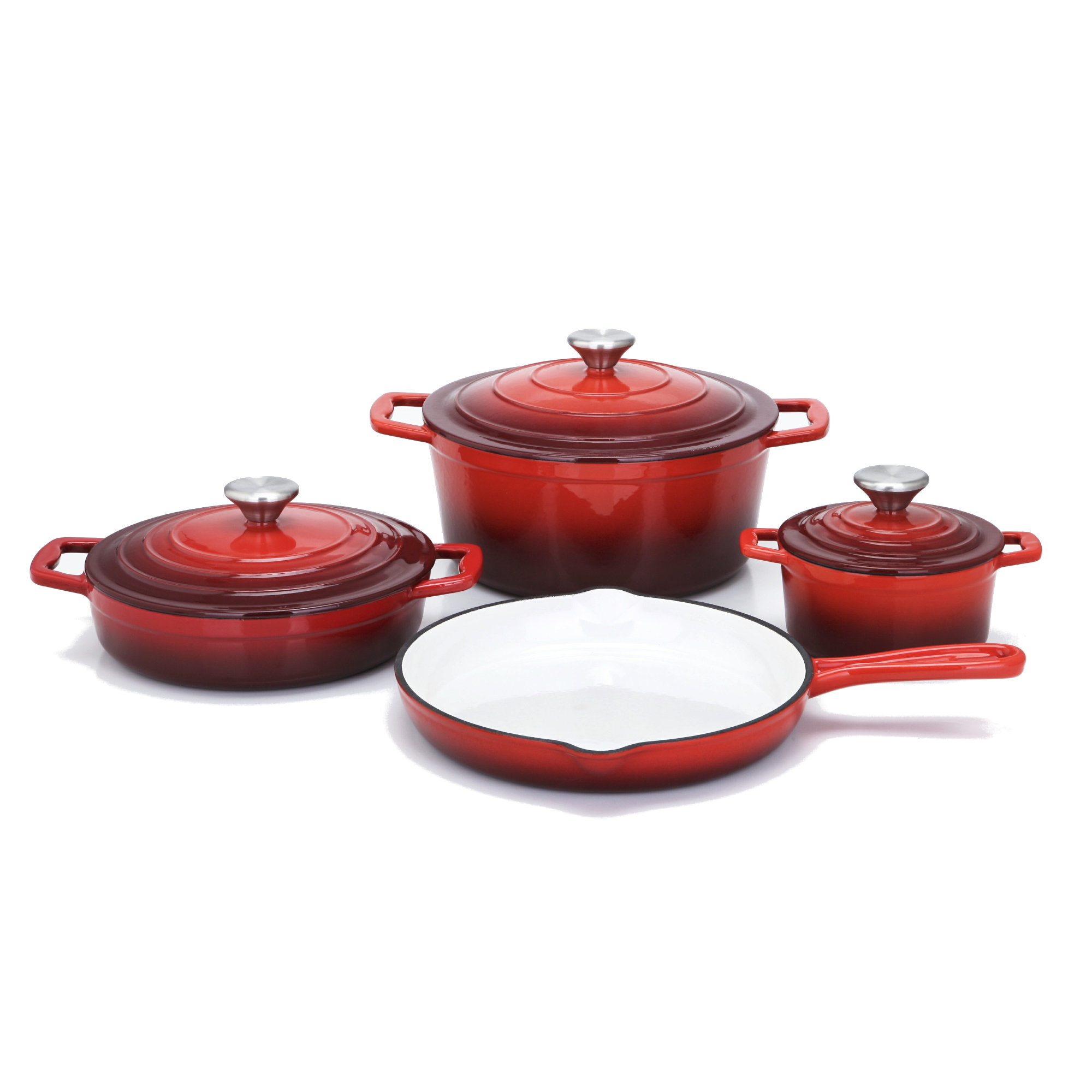 Carl Schmidt Sohn 7 - Piece Non-Stick Cast Iron Cookware Set | Wayfair ...