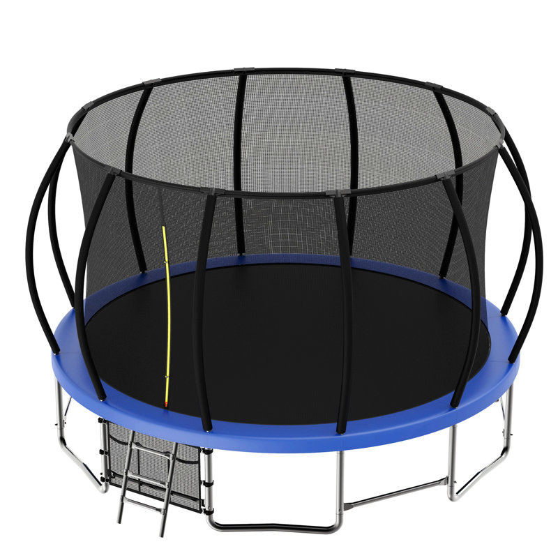 Creationstry Round Backyard Trampoline, Blue