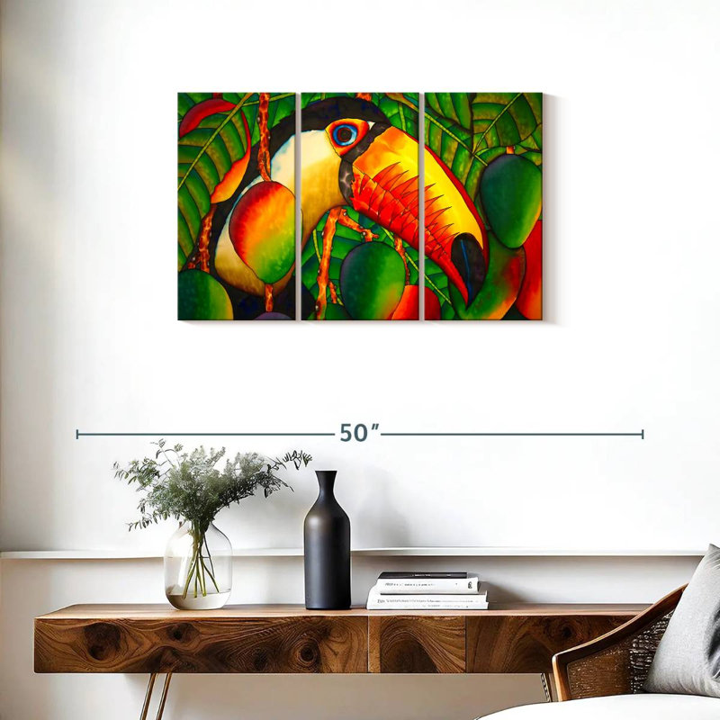Paradise Toucan, 20" H x 33" W
