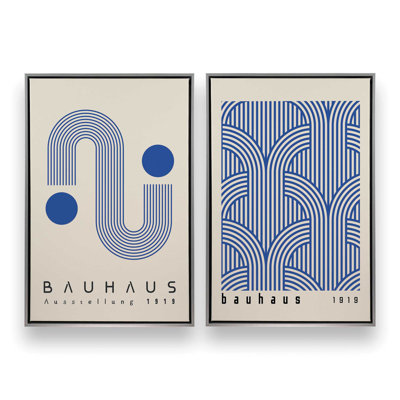 Blue Bauhaus Duo Set of 2